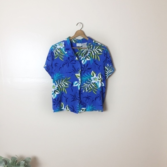 [White Stag] Women's Tropical Hawaiian Button Down Shirt - Picture 3 of 9